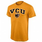 VCU Rams Arch Over Logo WEM T-Shirt - Gold,baseball caps,new era cap wholesale,wholesale hats